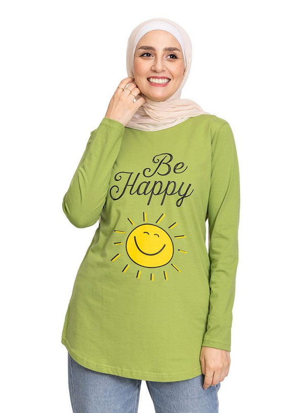 Foliage Printed Long - Sleeve Design 44 - Khotwh